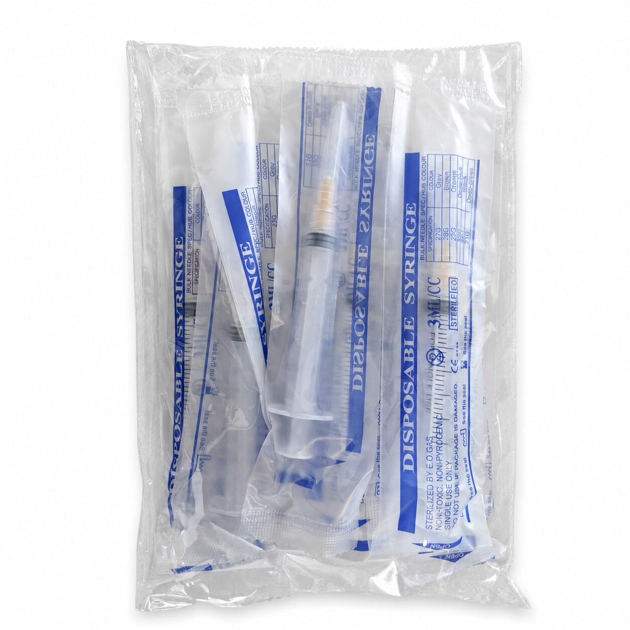 Clear package of 10 mixing needles
